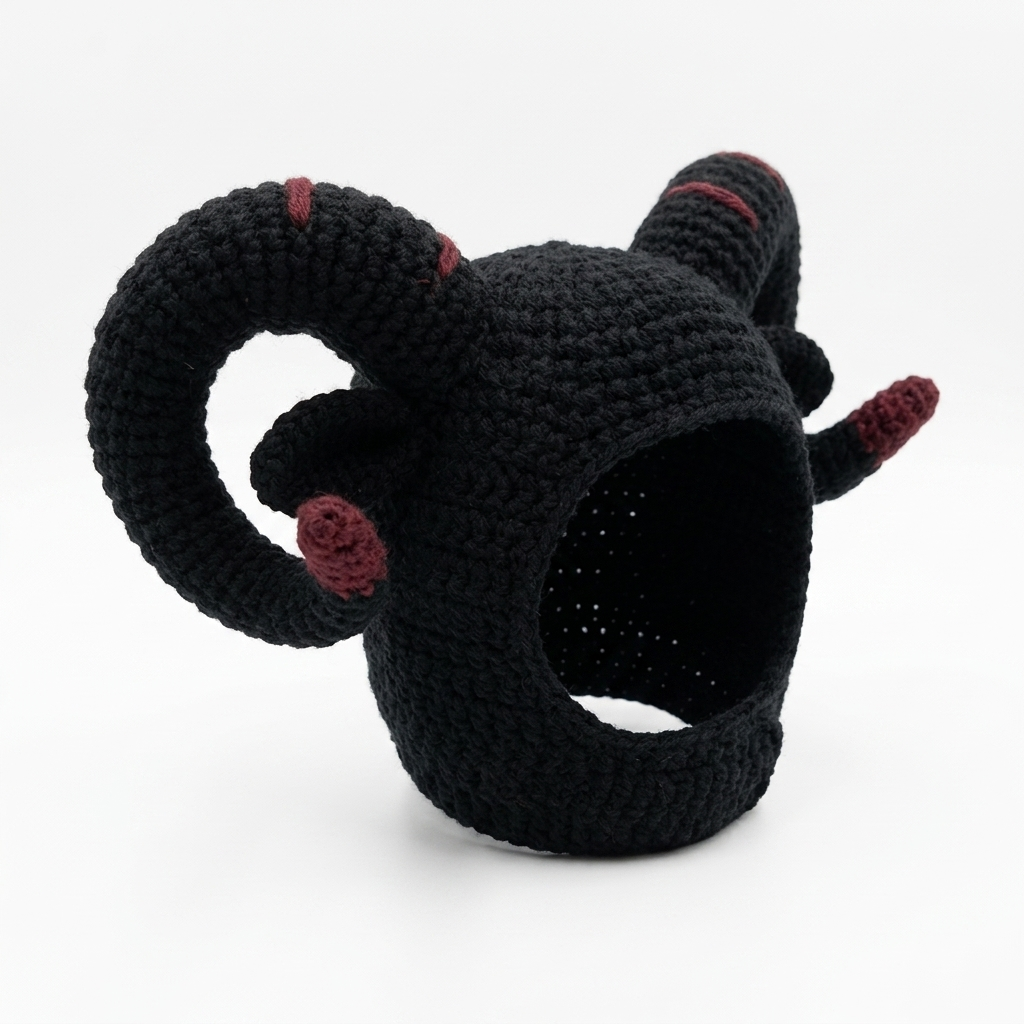 Crochet Goth Cat Hats