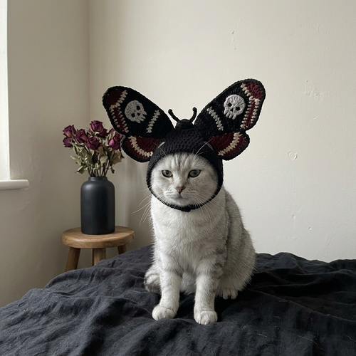 Crochet Goth Cat Hats