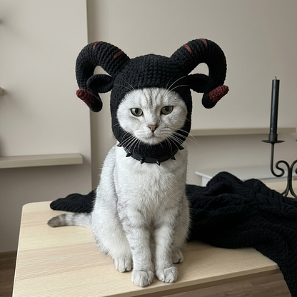 Crochet Goth Cat Hats