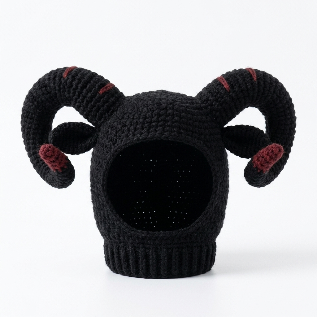 Crochet Goth Cat Hats